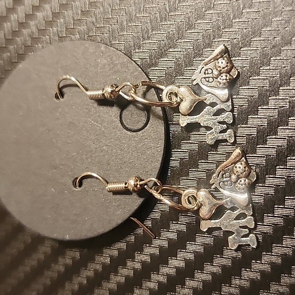 Hand-made I❤️My Dog Dangle Earrings